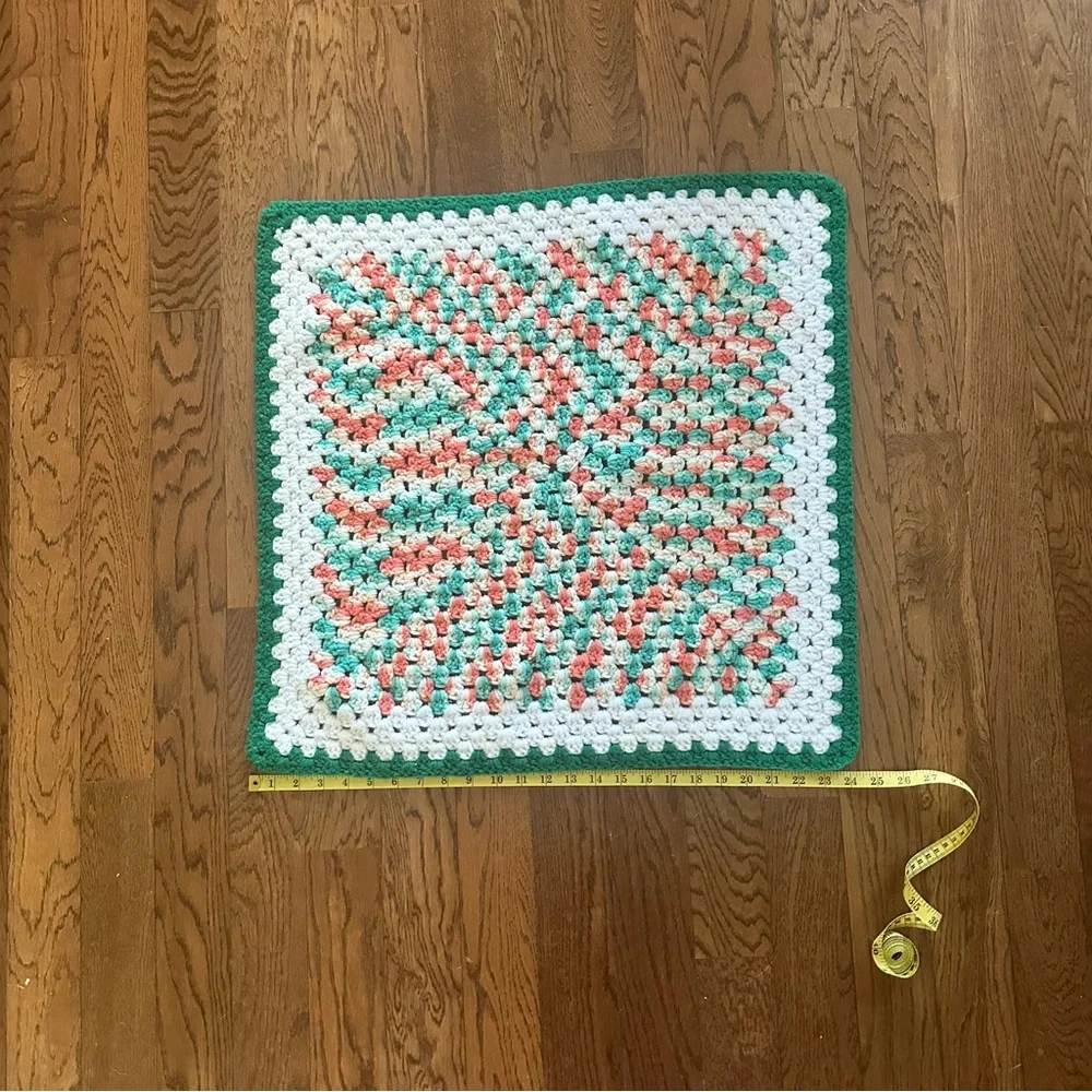 Handmade Crochet Baby or Doll Blanket 24”x24”